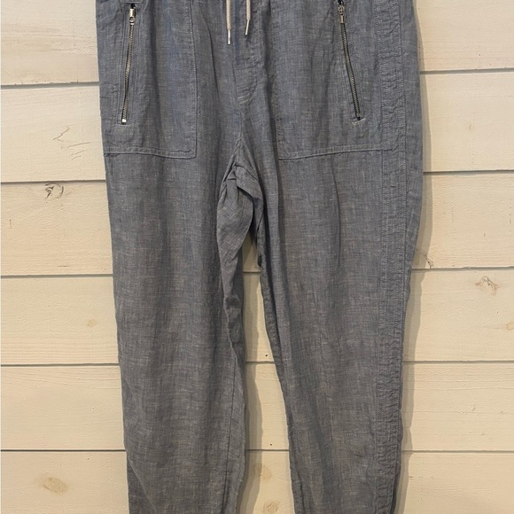 Athleta Cabo Linen Jogger Pants
Blue Travel Casual Beach Zip
Pockets- Size 8 - Picture 4 of 12